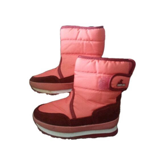Kid's Rubber Duck Boots Sz 11 Rain Snow Orange Peach - Picture 1 of 4